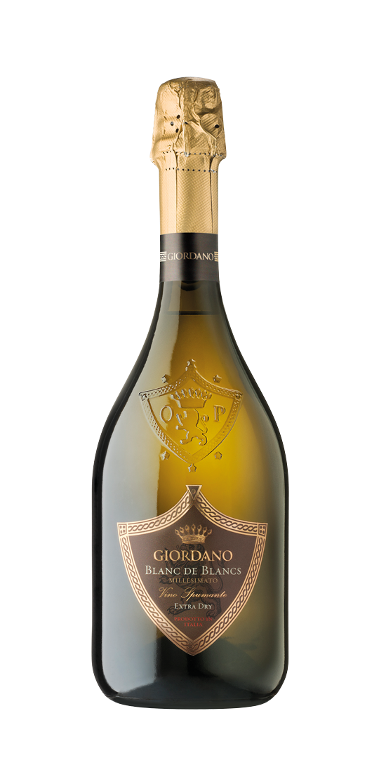 Blanc De Blancs Vino Spumante Millesimato - Goldweißer Schaumwein Mit Ausgewogener Und Anhaltender Perlage. Intensives Bouquet Mit Zitrusnoten, Frischer Geschmack Und Angenehm Trocken. - 11% Vol, 0.75l